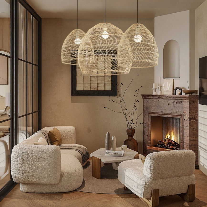 Lampada a sospensione con cavo BOHO DELICADO 1xE27/40W/230V diam. 38 cm