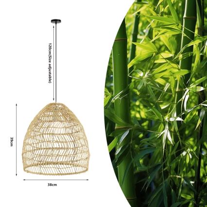 Lampada a sospensione con cavo BOHO DELICADO 1xE27/40W/230V diam. 38 cm