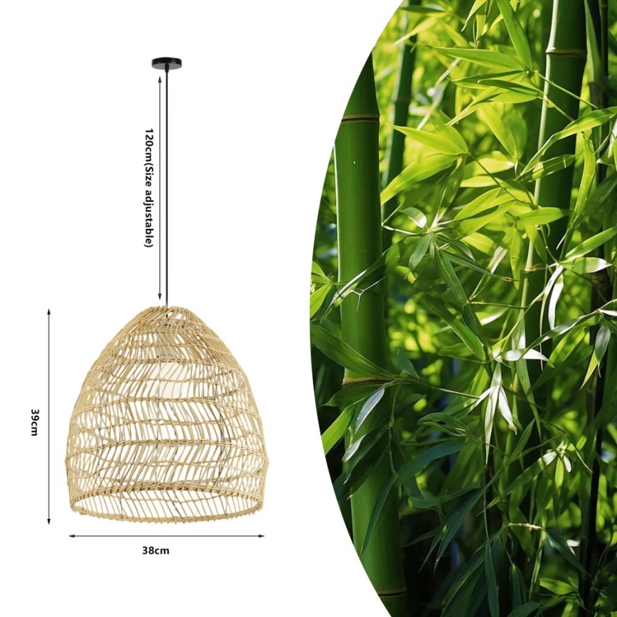 Lampada a sospensione con cavo BOHO DELICADO 1xE27/40W/230V diam. 38 cm