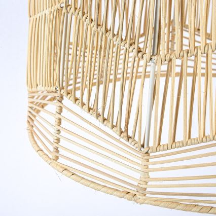 Lampadario a sospensione con filo PELO 1xE27/40W/230V diametro 40 cm rattan