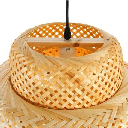 Lampadario a sospensione con filo HILO 1xE27/40W/230V diametro 38 cm bambù