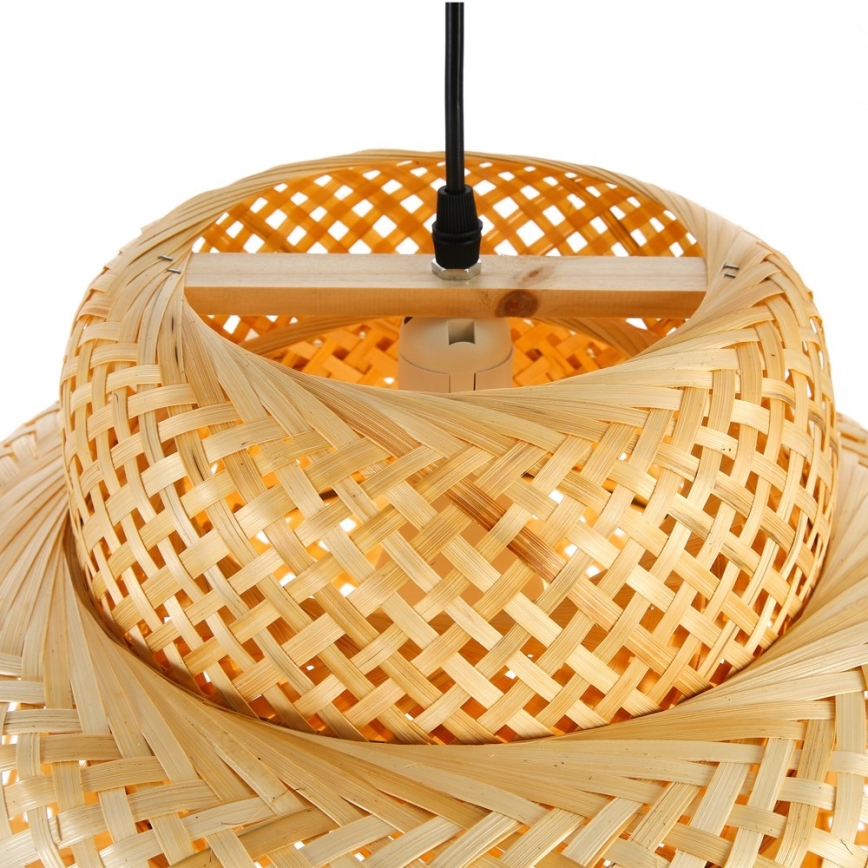 Lampadario a sospensione con filo HILO 1xE27/40W/230V diametro 38 cm bambù