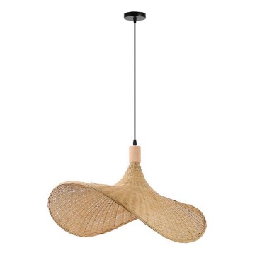 Immax 08289L - Lampadario a sospensione con filo SOMBRERO 1xE27/40W/230V diametro 70 cm rattan