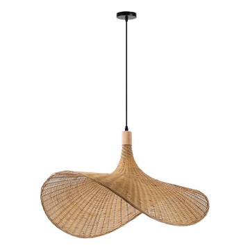 Immax 08290L - Lampadario a sospensione con filo SOMBRERO 1xE27/40W/230V diametro 80 cm rattan