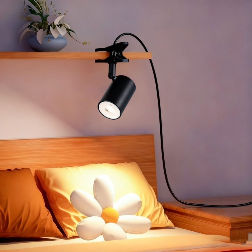 Lampada a clip PUNTO 1xGU10/9W/230V nera