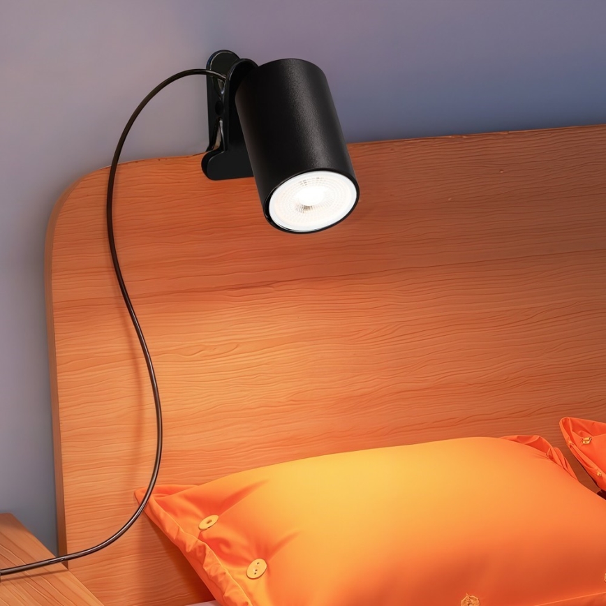 Lampada a clip PUNTO 1xGU10/9W/230V nera