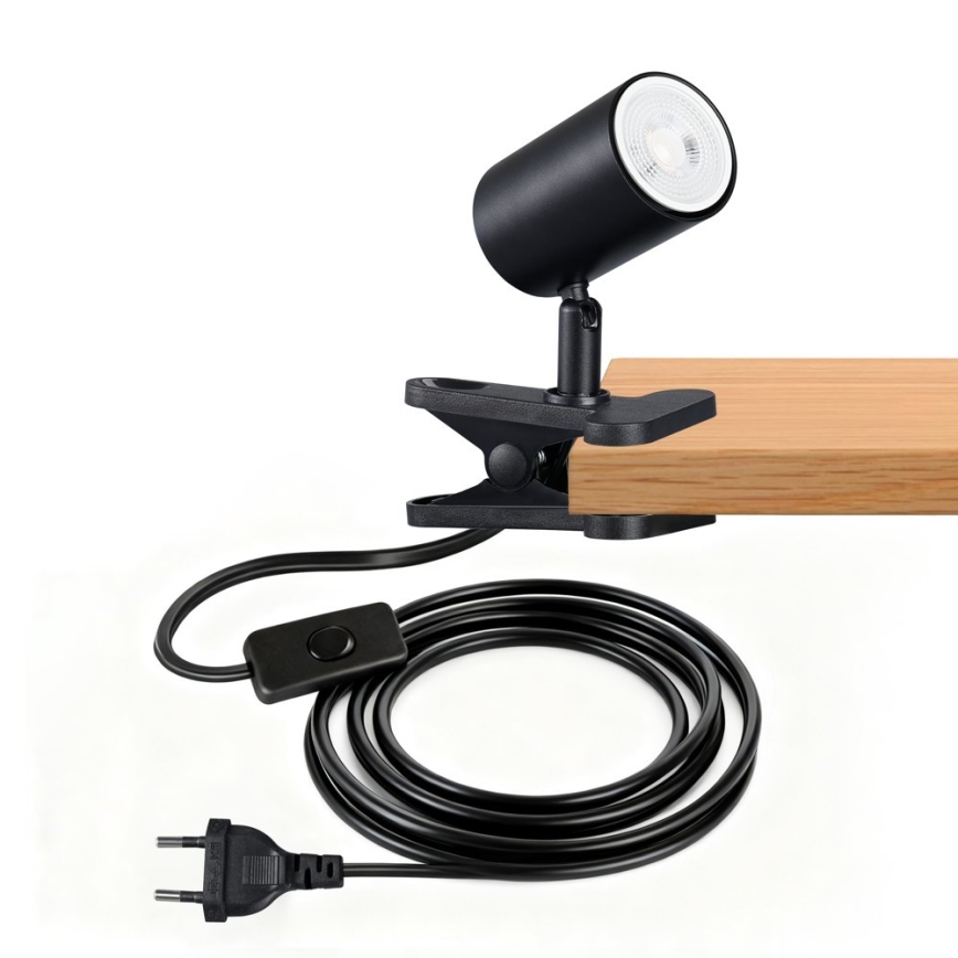 Lampada a clip PUNTO 1xGU10/9W/230V nera