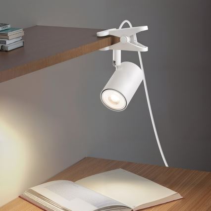 Lampada con morsetto PUNTO 1xGU10/9W/230V bianca