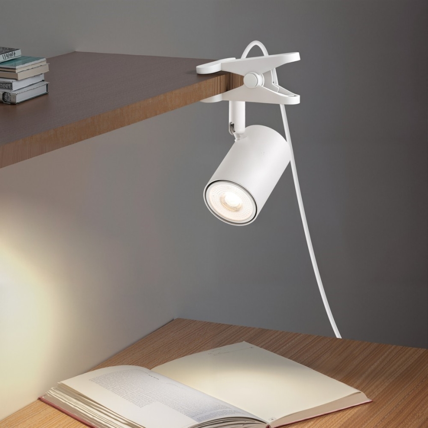 Lampada con morsetto PUNTO 1xGU10/9W/230V bianca