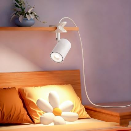 Lampada con morsetto PUNTO 1xGU10/9W/230V bianca