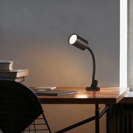 Lampada flessibile con clip PUNTO 1xGU10/9W/230V nera