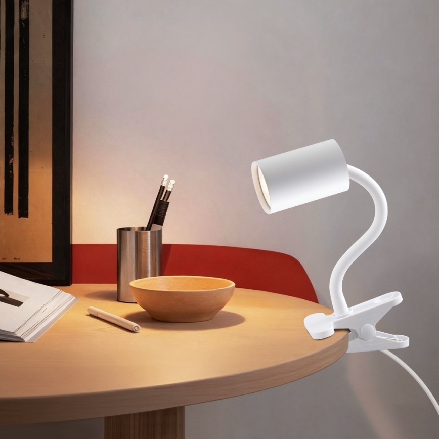 Lampada flessibile con morsetto PUNTO 1xGU10/9W/230V bianca