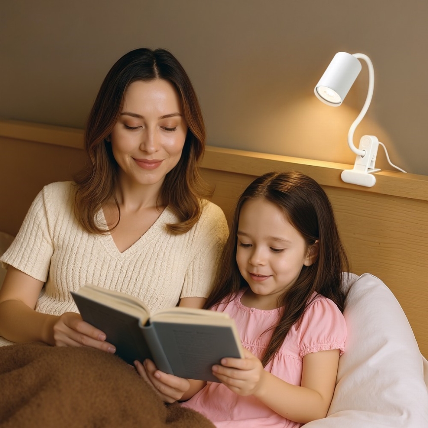 Lampada flessibile con morsetto PUNTO 1xGU10/9W/230V bianca