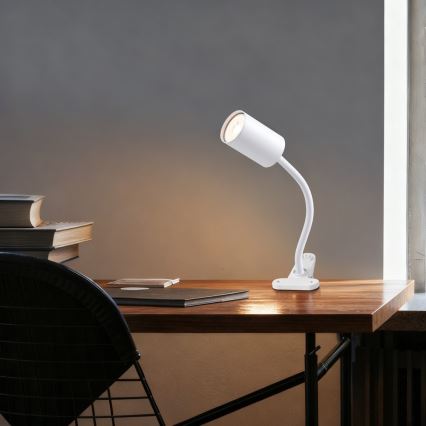 Lampada flessibile con morsetto PUNTO 1xGU10/9W/230V bianca