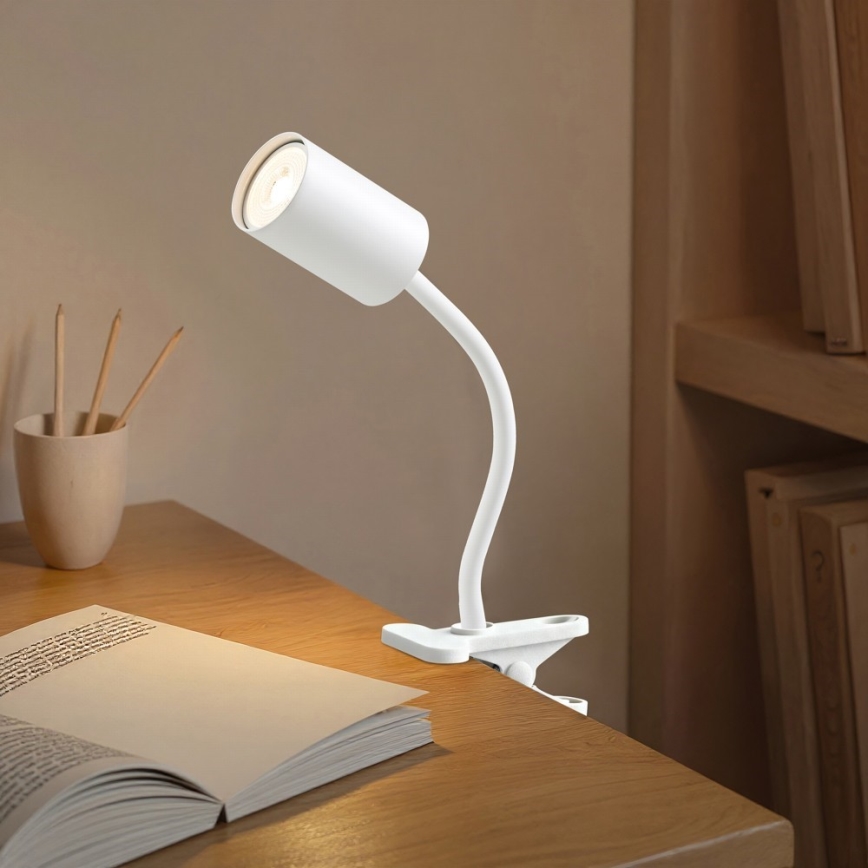 Lampada flessibile con morsetto PUNTO 1xGU10/9W/230V bianca