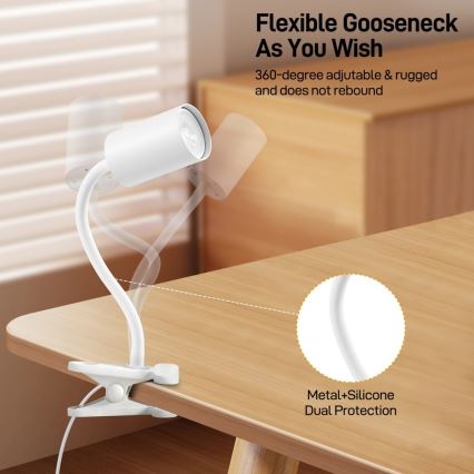 Lampada flessibile con morsetto PUNTO 1xGU10/9W/230V bianca