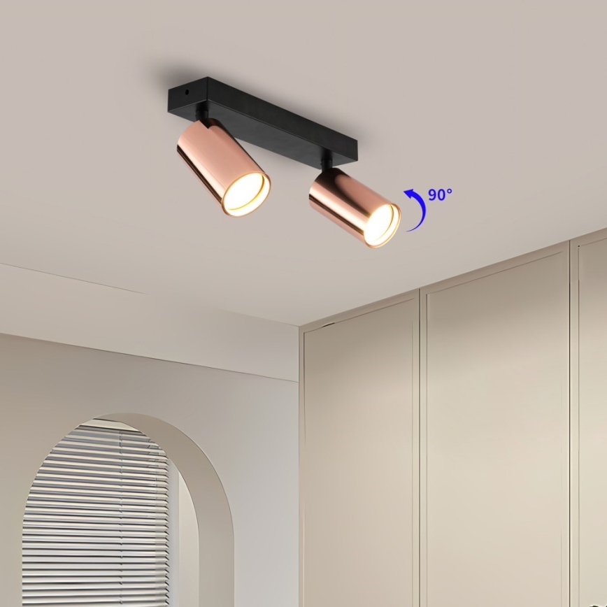 Faretto PUNTO 2xGU10/9W/230V oro rosa