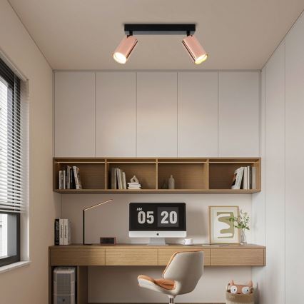 Faretto PUNTO 2xGU10/9W/230V oro rosa