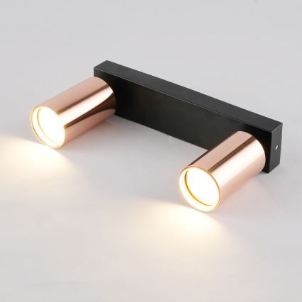 Faretto PUNTO 2xGU10/9W/230V oro rosa