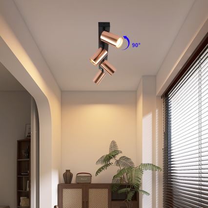 Faretto PUNTO 4xGU10/9W/230V oro rosa