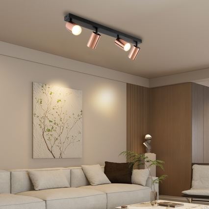 Faretto PUNTO 4xGU10/9W/230V oro rosa