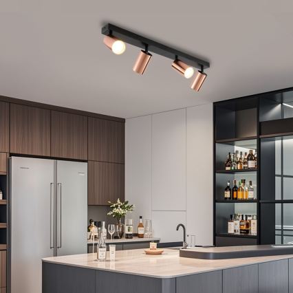 Faretto PUNTO 4xGU10/9W/230V oro rosa