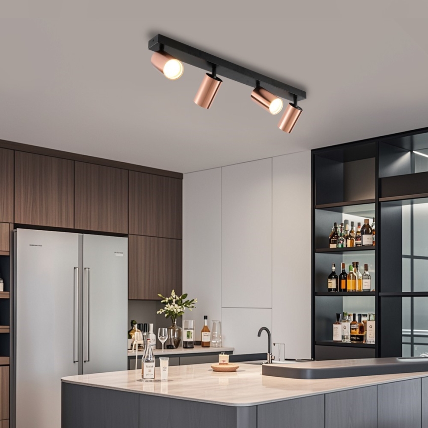 Faretto PUNTO 4xGU10/9W/230V oro rosa
