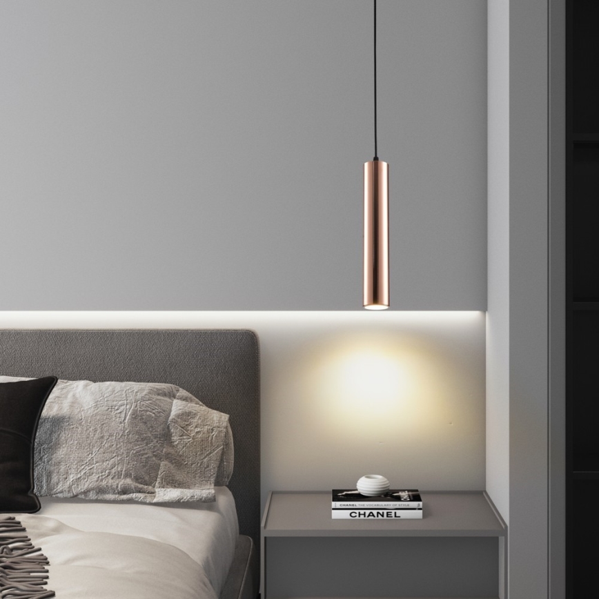 Lampadario a sospensione con cavo PUNTO 1xGU10/9W/230V oro rosa