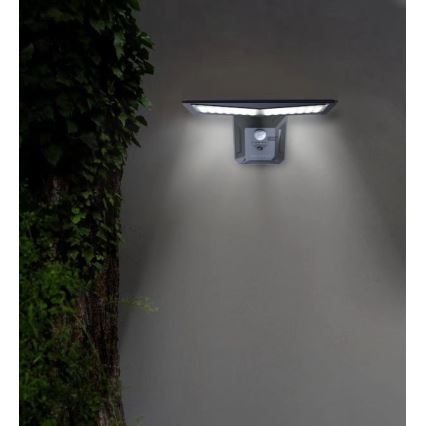 Applique a LED solare con sensore LED/2,6W/5,5V IP65 1800 mAh nero