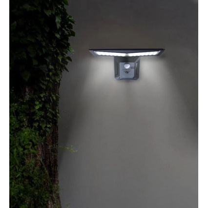 Applique a LED solare con sensore LED/2,6W/5,5V IP65 nero