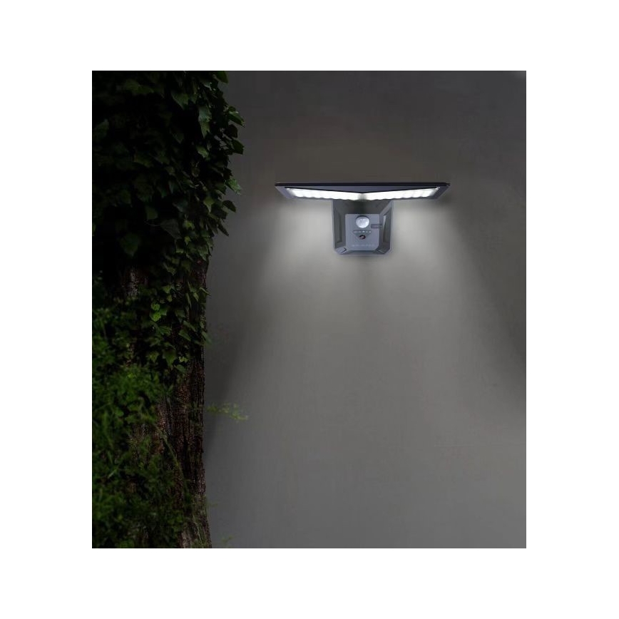 Applique a LED solare con sensore LED/2,6W/5,5V IP65 1800 mAh nero