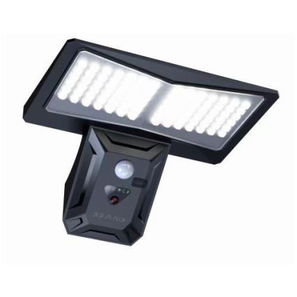 Applique a LED solare con sensore LED/2,6W/5,5V IP65 nero