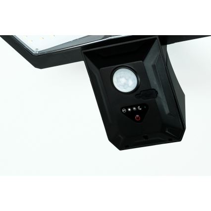 Applique a LED solare con sensore LED/2,6W/5,5V IP65 1800 mAh nero
