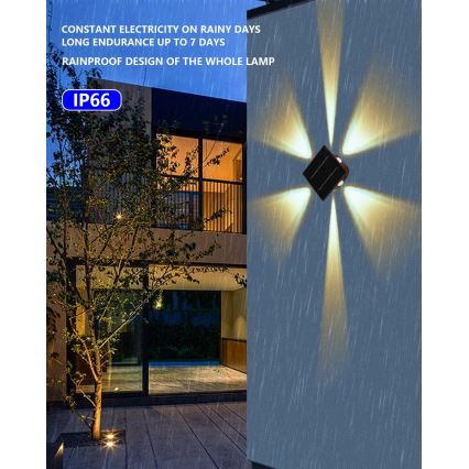 Applique a LED solare con sensore LED/2W/5V IP54 1300 mAh