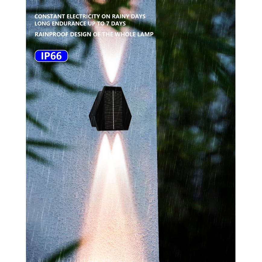 Applique a LED solare con sensore LED/2W/5V IP54 1300 mAh