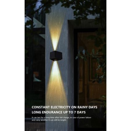 Applique a LED solare con sensore LED/2W/5V IP54 1300 mAh