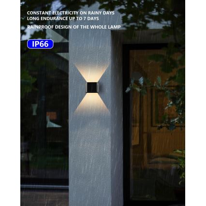 Applique a LED solare con sensore LED/2W/5V IP54 1300 mAh