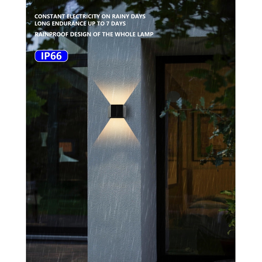Applique a LED solare con sensore LED/2W/5V IP54 1300 mAh