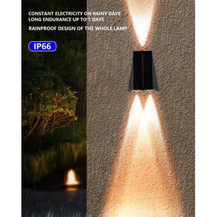 Applique a LED solare con sensore LED/2W/5V IP54 1300 mAh