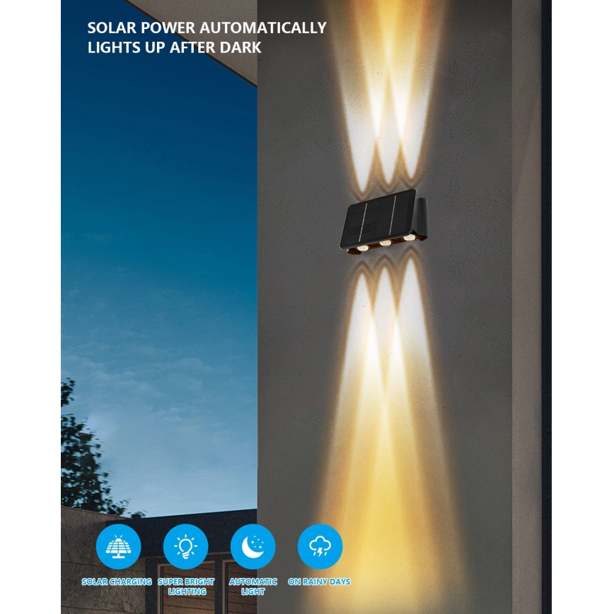 Applique a LED solare con sensore LED/2W/5V IP54 1300 mAh