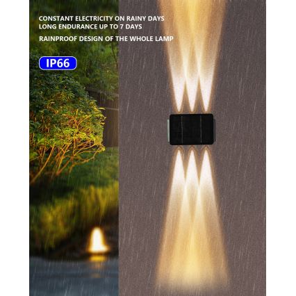 Applique a LED solare con sensore LED/2W/5V IP54 1300 mAh