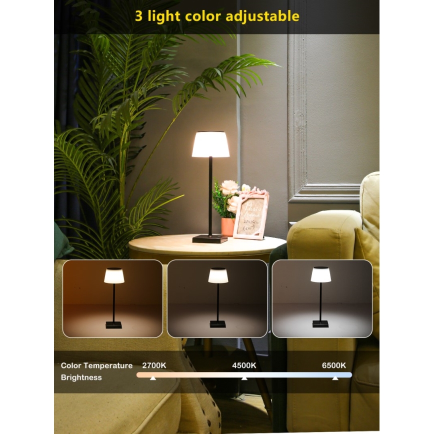 LED Lampada solare da esterno dimmerabile con sensore LED/4W/5V IP44 3600 mAh