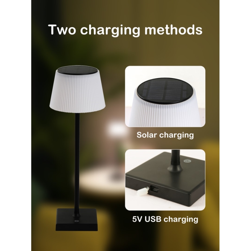 LED Lampada solare da esterno dimmerabile con sensore LED/4W/5V IP44 3600 mAh