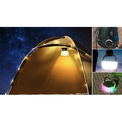 LED RGB Lampada solare portatile ricaricabile con catena LED/10W/5V 3600 mAh IP65 3600 mAh