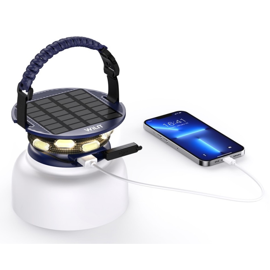 LED RGB Lampada solare portatile ricaricabile con catena LED/10W/5V 3600 mAh IP65 3600 mAh