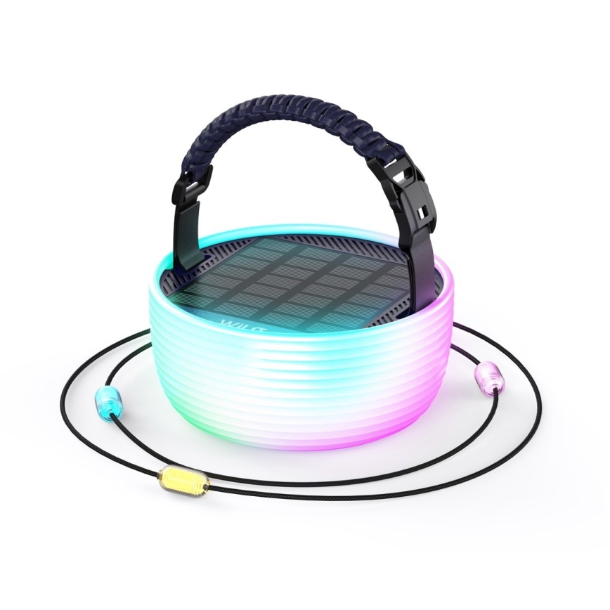 LED RGB Lampada solare portatile ricaricabile con catena LED/10W/5V 3600 mAh IP65 3600 mAh