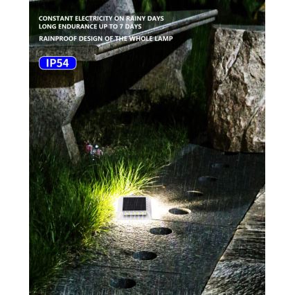 LED Illuminazione solare per esterni con sensore LED/0,03W/1,2V IP54 800 mAh