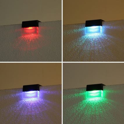 SET 6x LED RGB Applique solare LED/1W/1,2V 3500K IP65