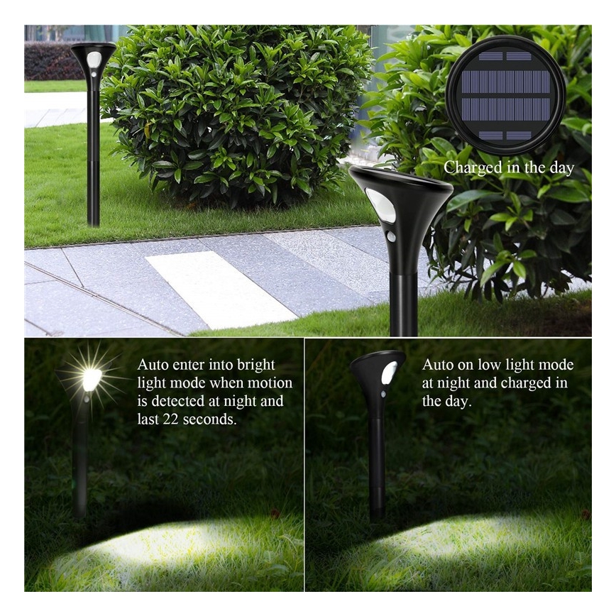 Lampada solare LED con sensore LED/1W/3,7V 6000K IP65 1500 mAh
