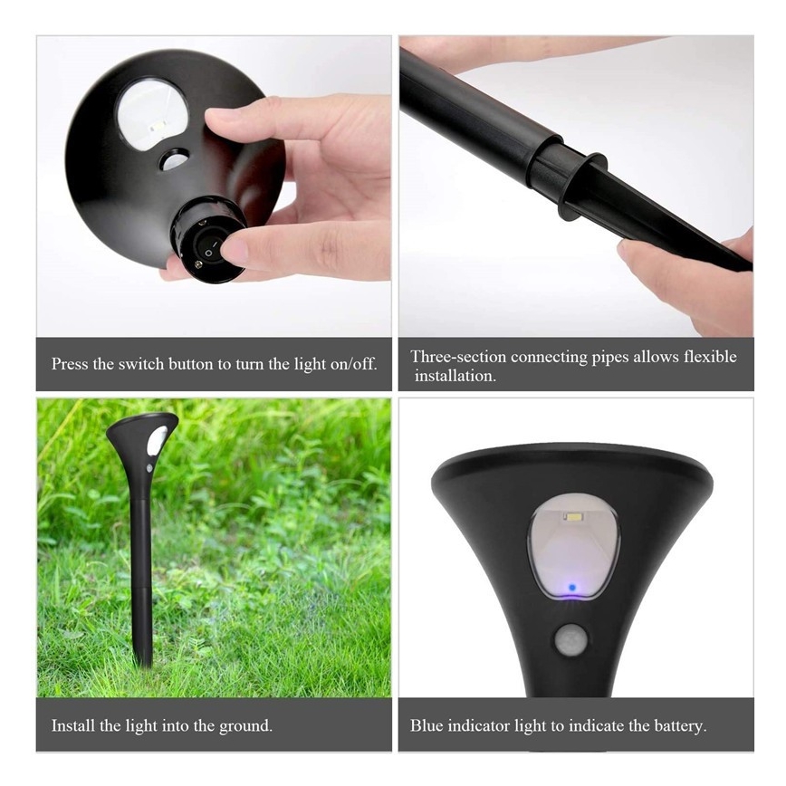 Lampada solare LED con sensore LED/1W/3,7V 6000K IP65 1500 mAh